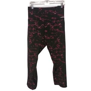 JGX Women’s Plus Size Athletic Leggings 3X | Marbled Black Purple w/ Mesh